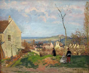 Louveciennes avec le Mont Valérien en arrière-plan